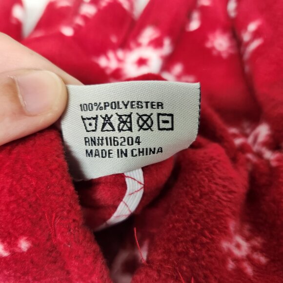 Gold Coast Womens Red White Snowflake Fleece Gloves Size S/M - Picture 4 of 4